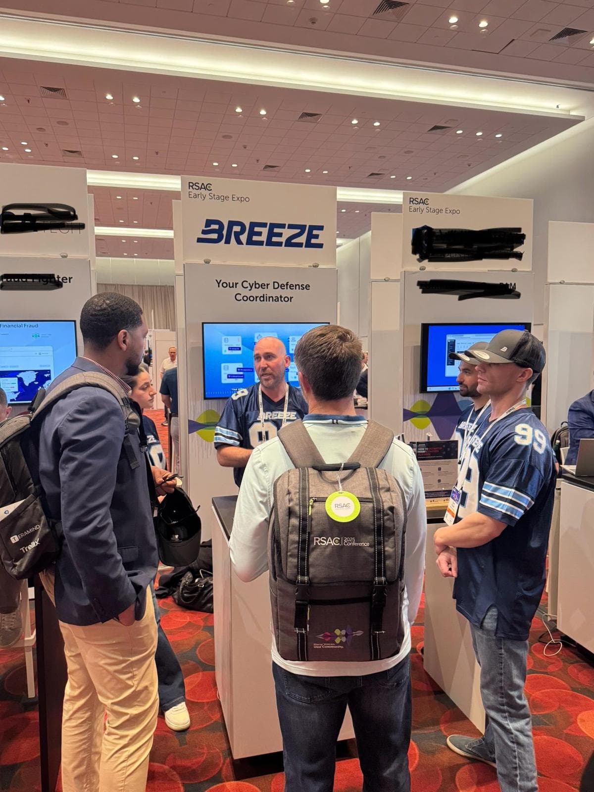 A BINGOrep Audience Expert working the RSA Conference floor for Breeze.